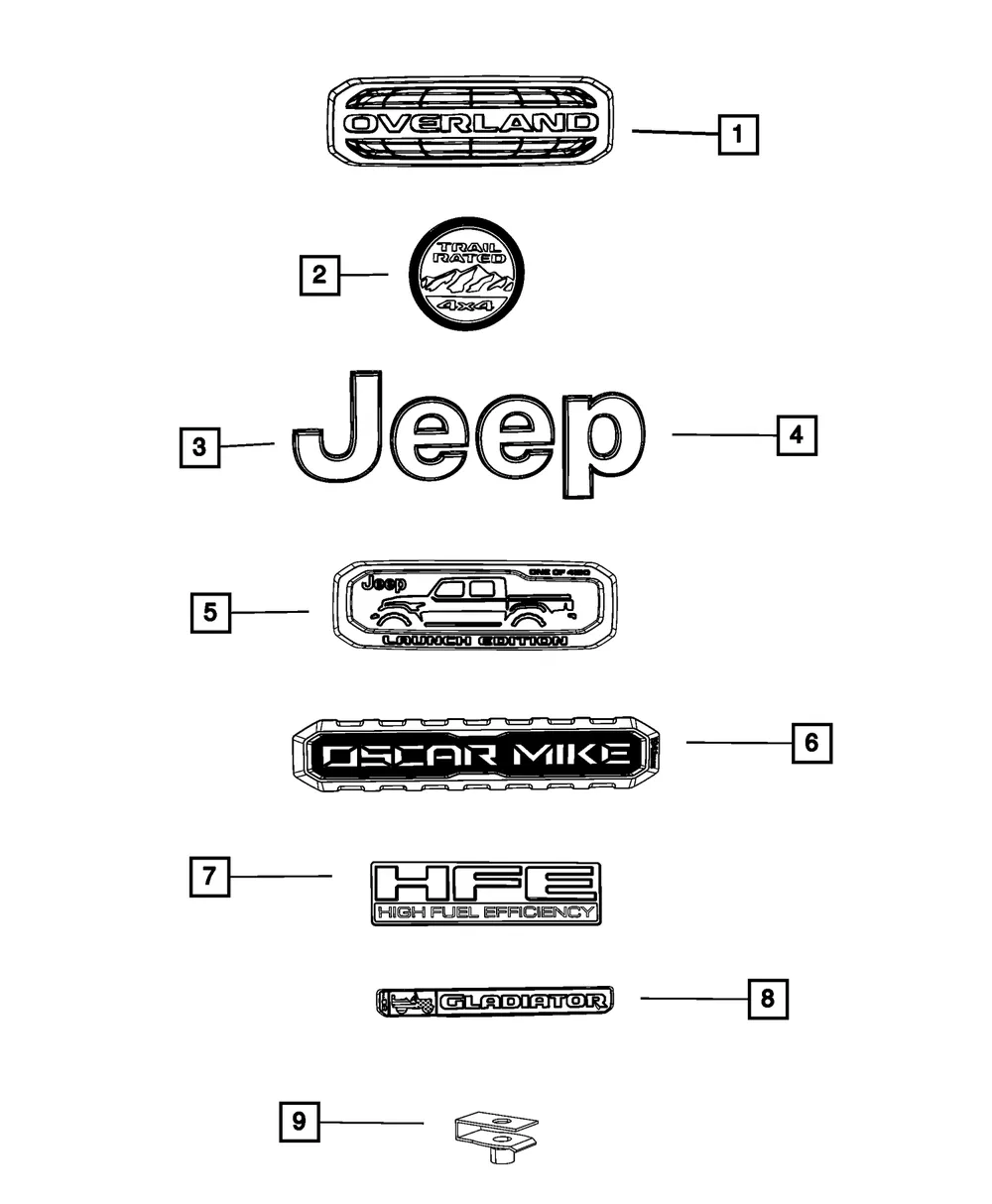 Nameplate - Mopar (68518022AB) - view 3