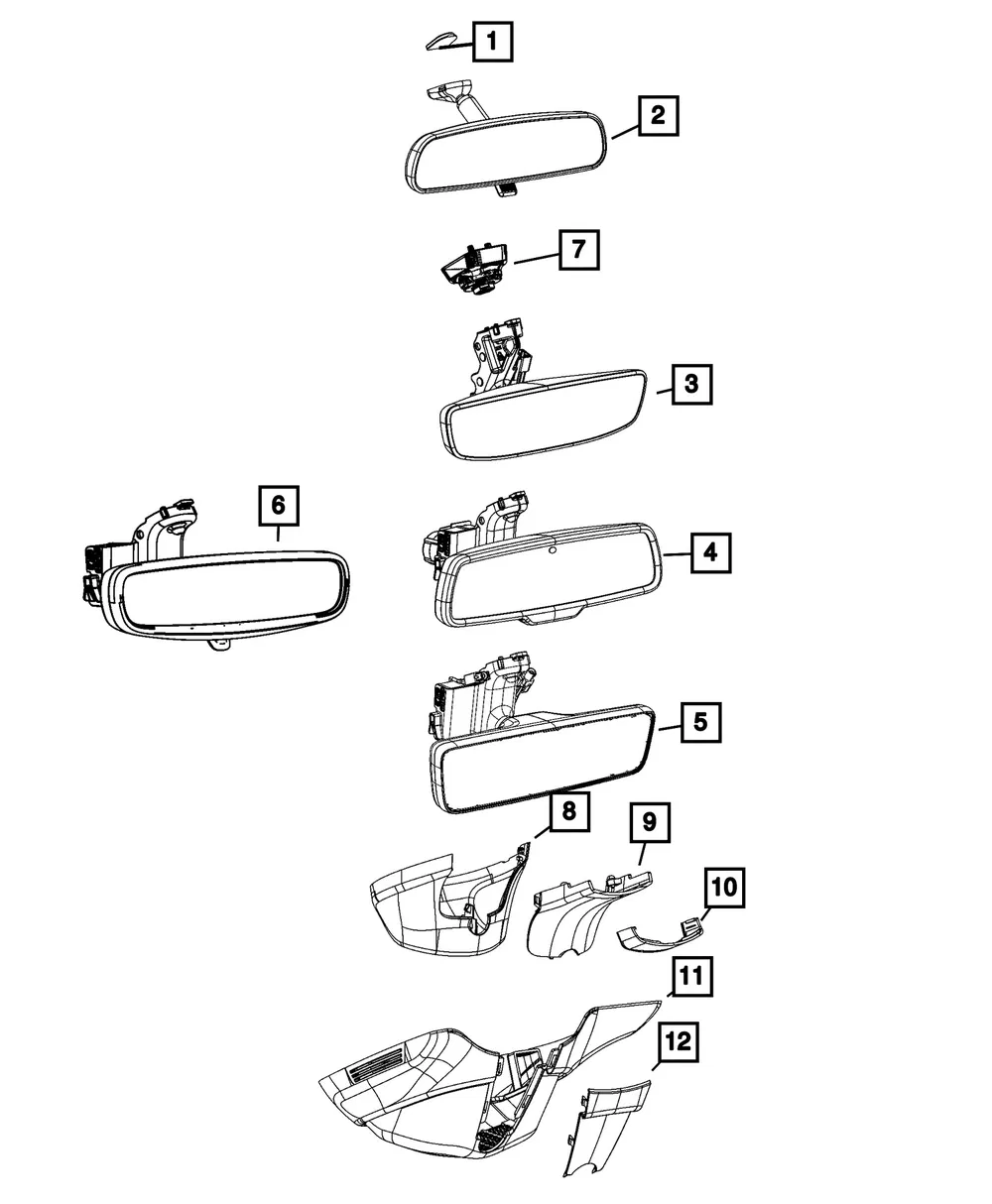 Inside Rear View Mirror - Mopar (68519222aa) - view 4