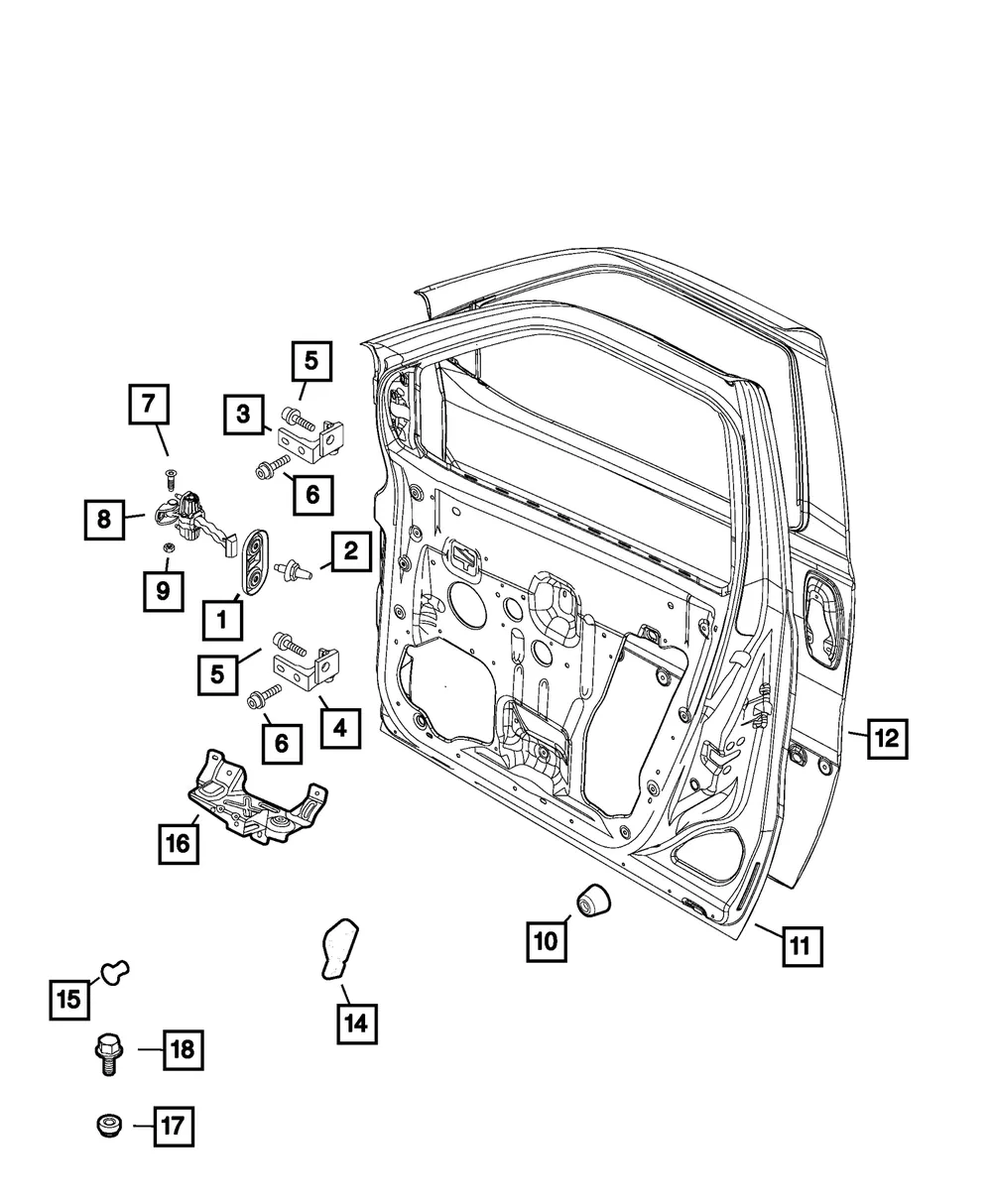 Front Door, Right - Mopar (68520576aa)