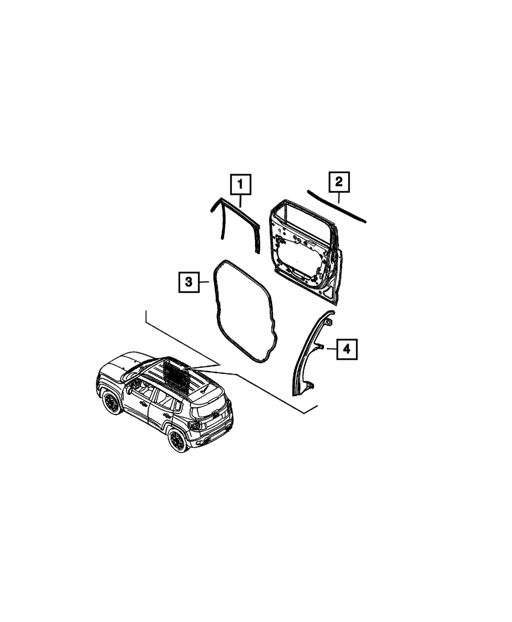 Weatherstrip Seal, Right - Mopar (68526346aa)
