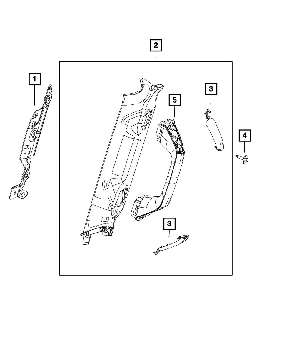 A-Pillar Bracket, Right - Mopar (68527154aa)