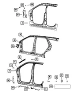 A Pillar Baffle, Upper Left - Mopar (68530429aa) - view 8
