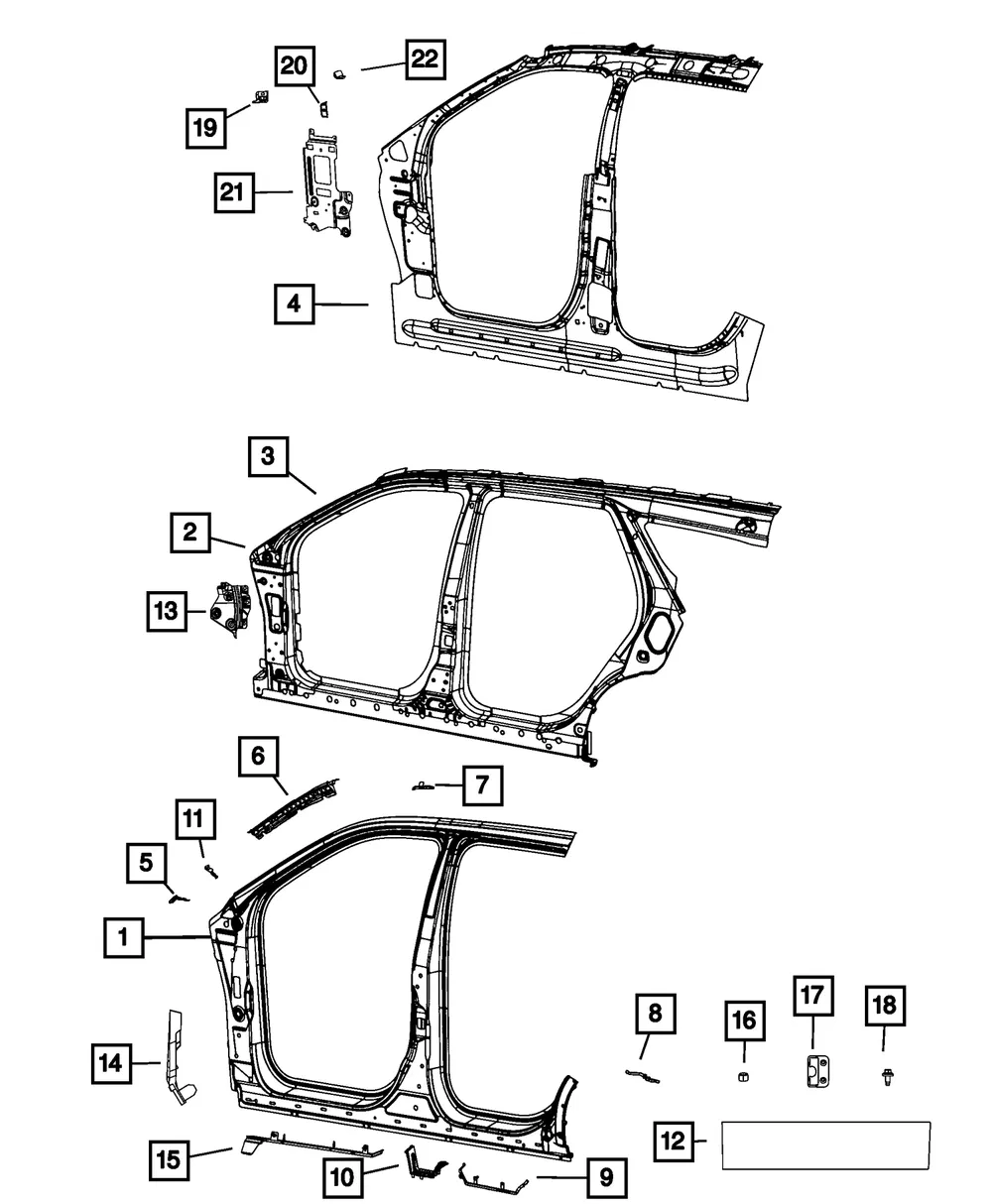 A Pillar Baffle, Upper Left - Mopar (68530429aa) - view 4
