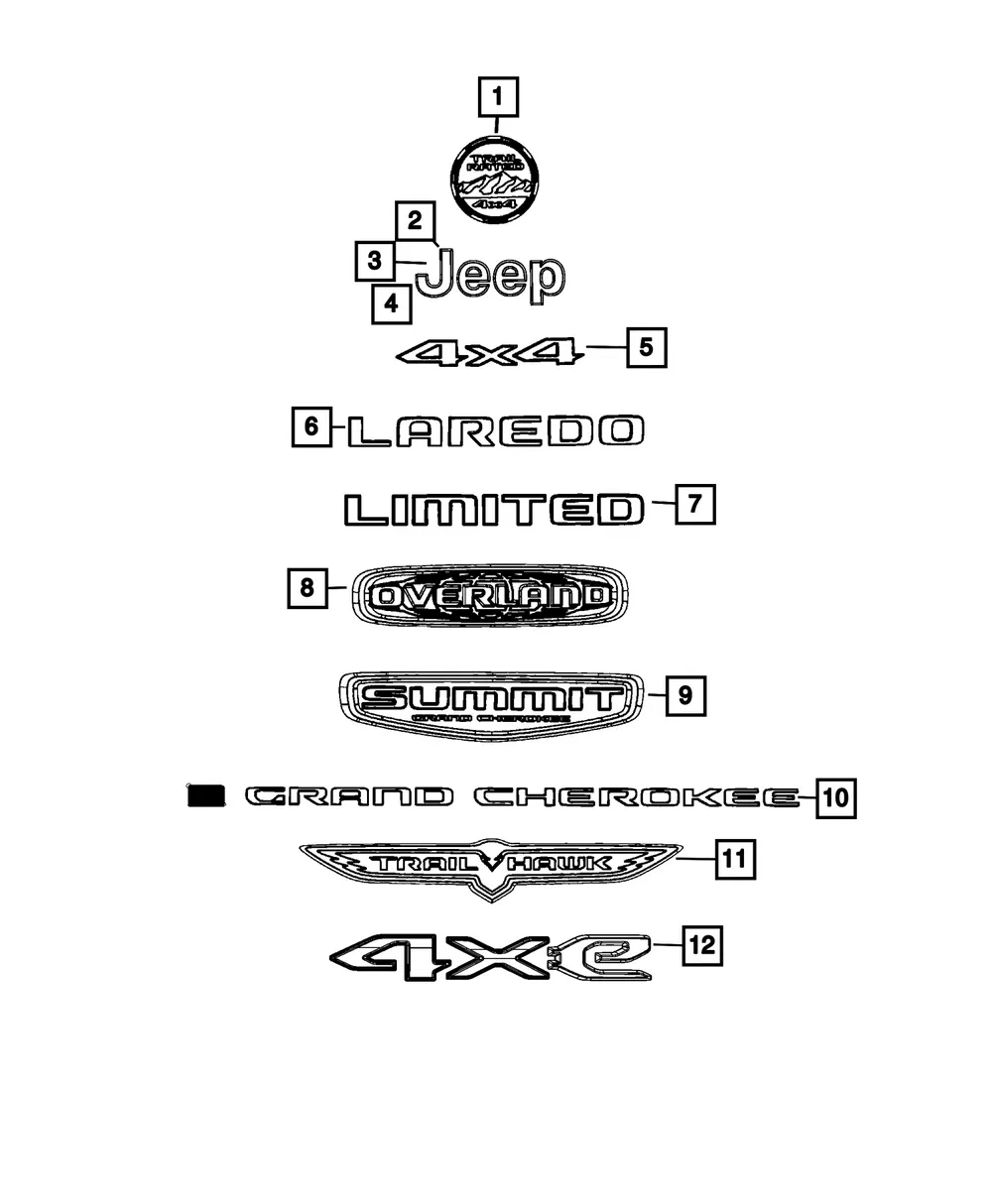 Nameplate - Mopar (68533672aa)