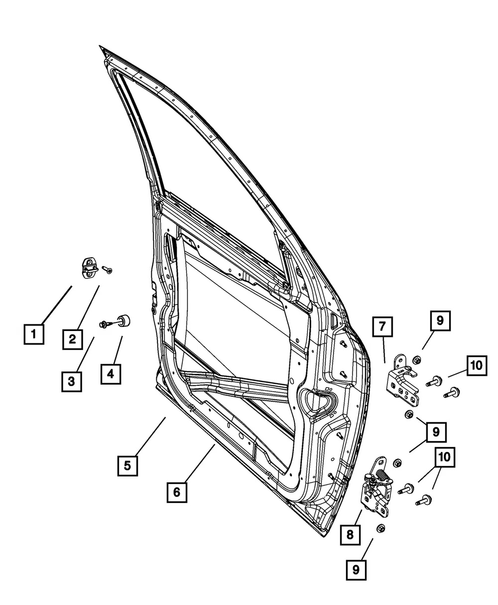 Front Door, Right - Mopar (68534366aa)