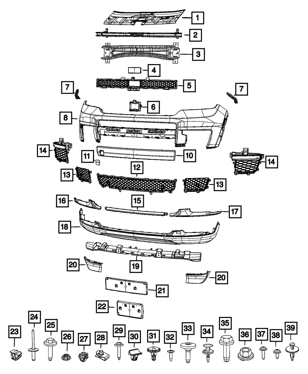 Front Upper Fascia - Mopar (68538437aa) - view 4