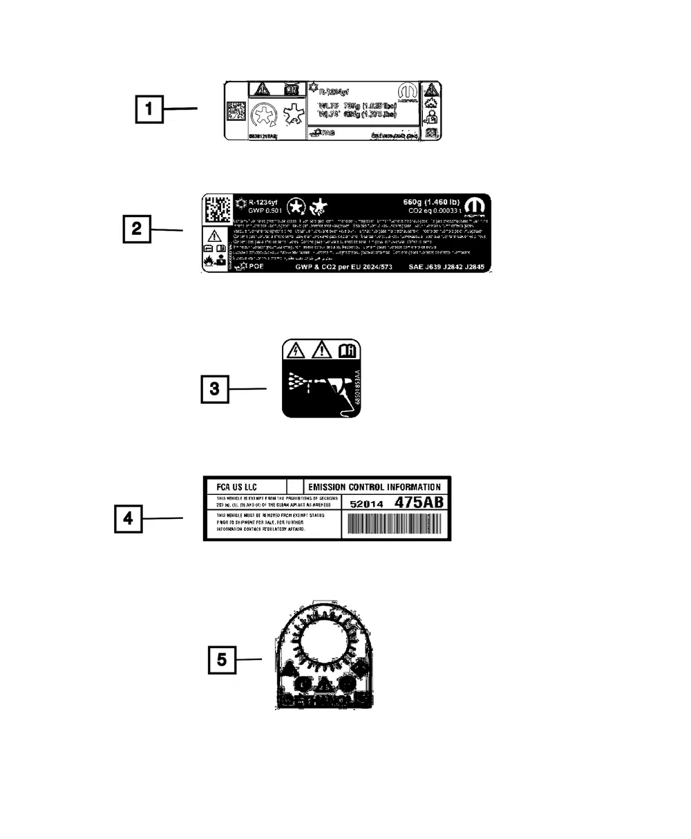 Vehicle Emission Control Information Label - Mopar (68551435aa)