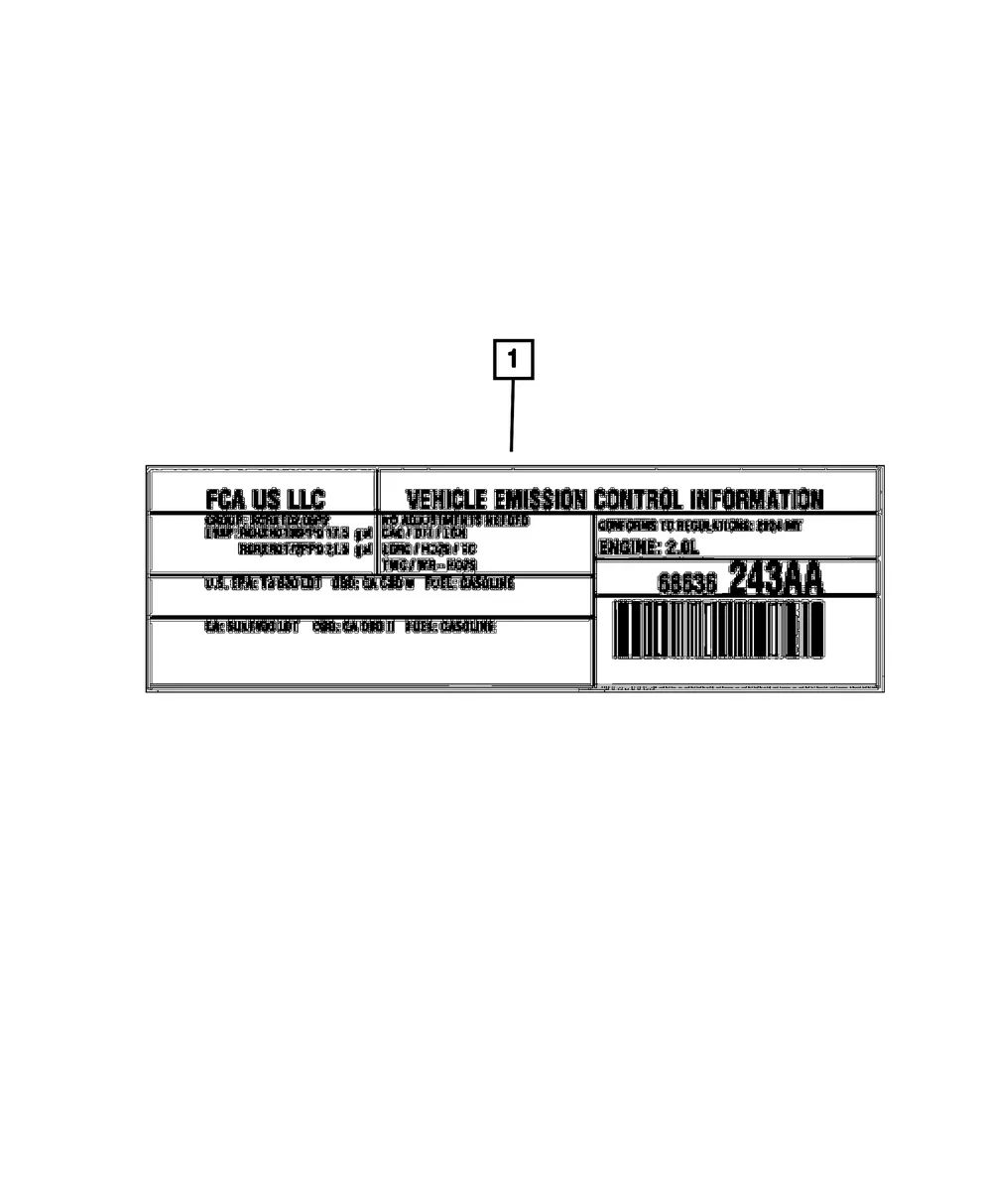 Vehicle Emission Control Information Label - Mopar (68551448aa)