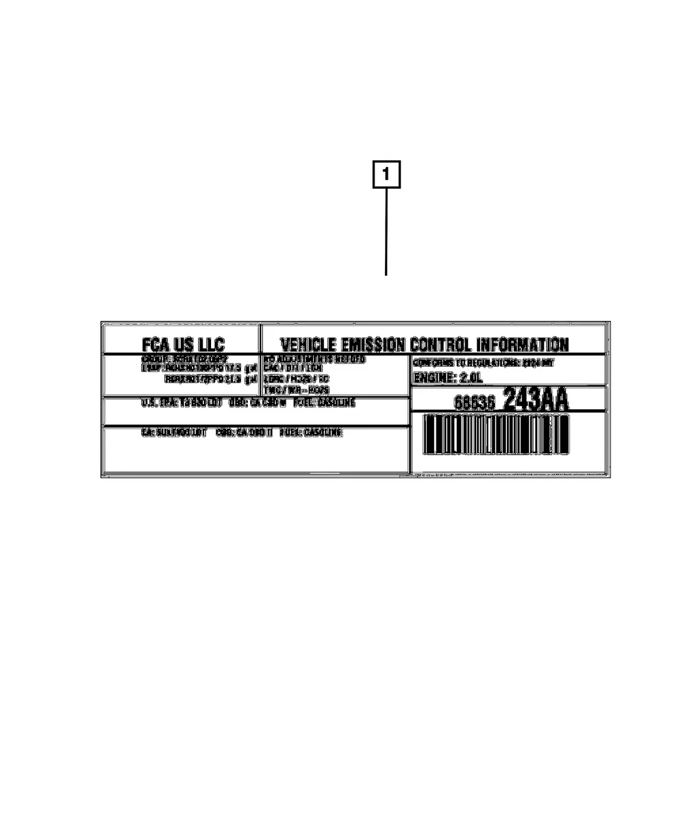 Vehicle Emission Control Information Label - Mopar (68551459aa)