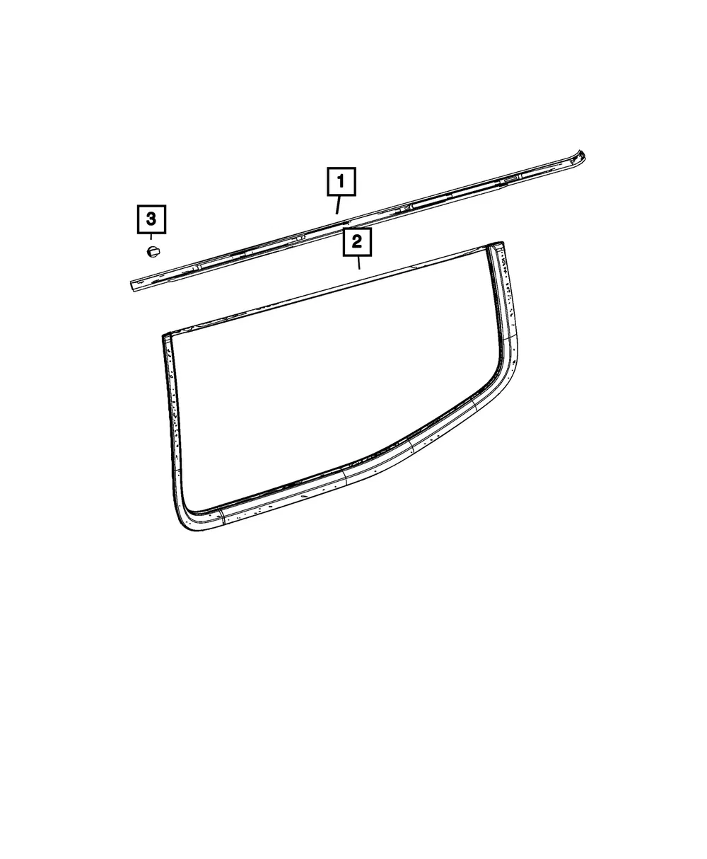 Quarter Window Glass, Left - Mopar (68563659AB)