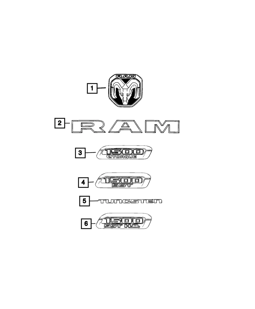 Tailgate Nameplate - Mopar (68563839AB)