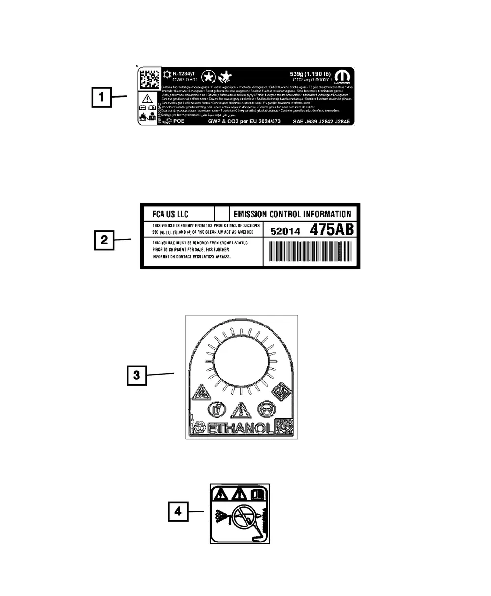Vehicle Emission Control Information Label - Mopar (68568163aa)