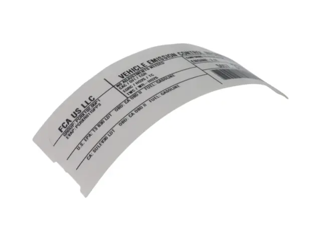 Vehicle Emission Control Information Label - Mopar (68568173AA)