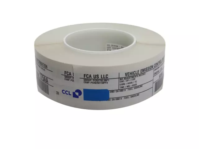 Vehicle Emission Control Information Label - Mopar (68568175aa)