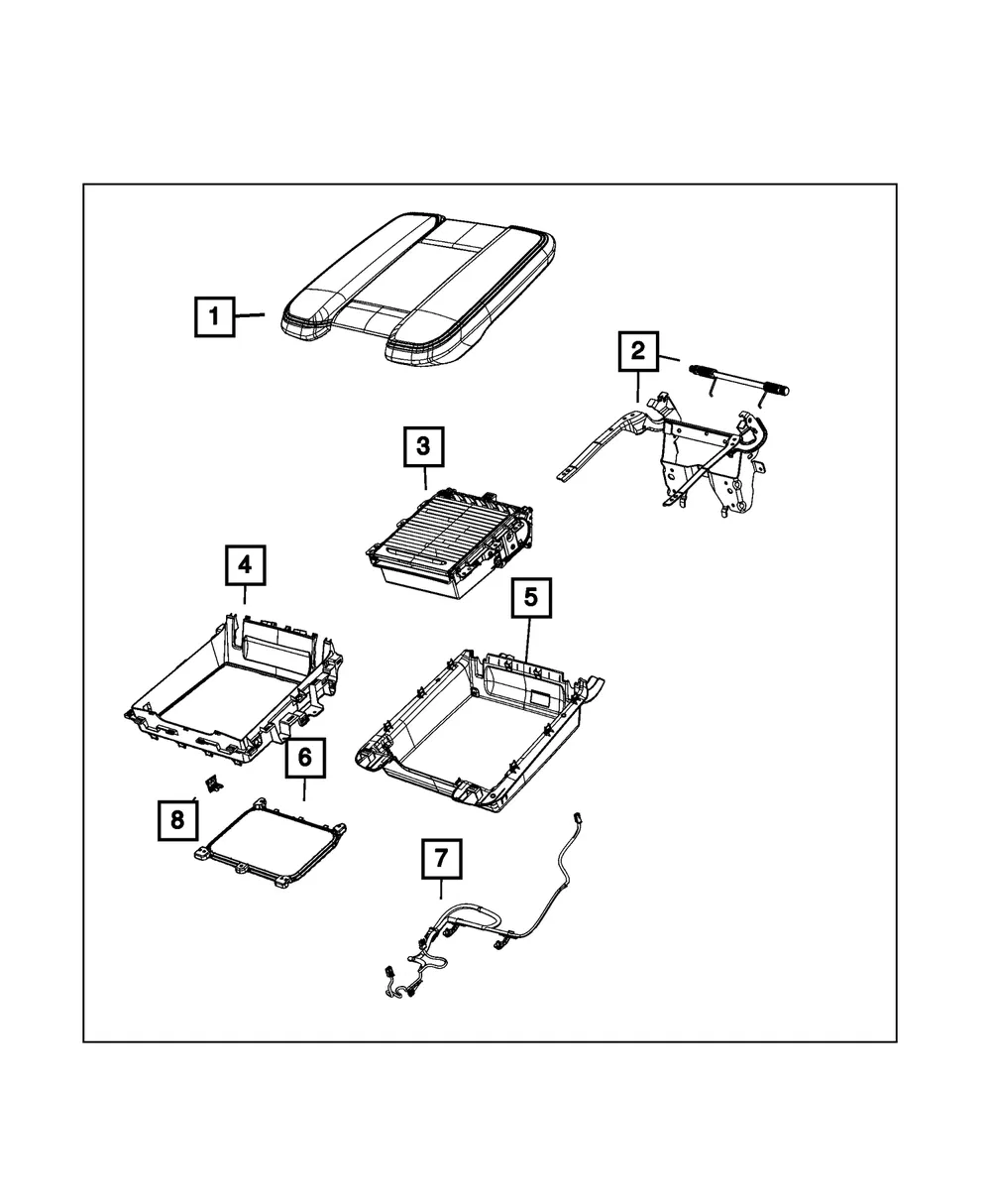 Armrest Lid Hinge - Mopar (68568437aa)