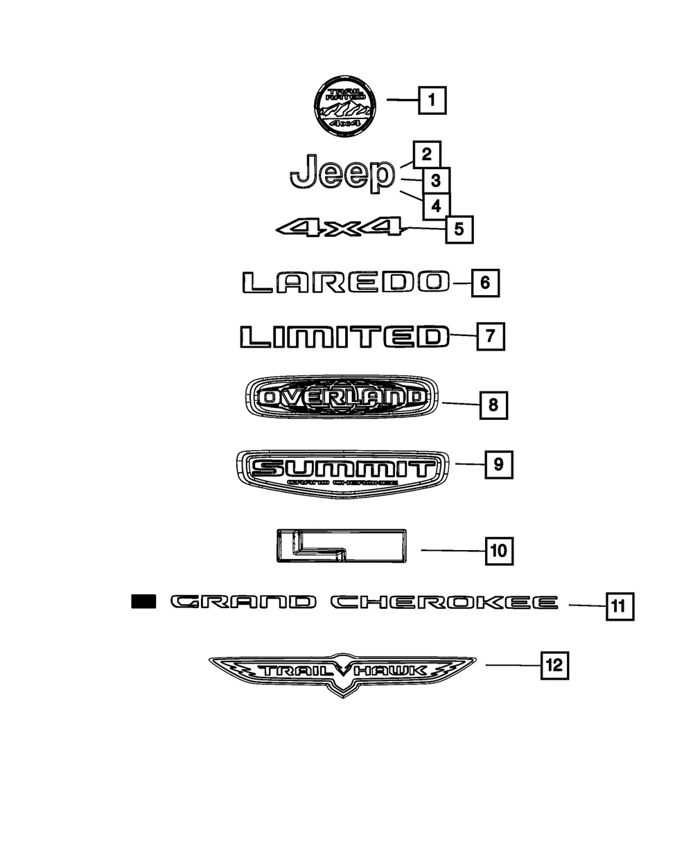 Nameplate - Mopar (68569403aa)