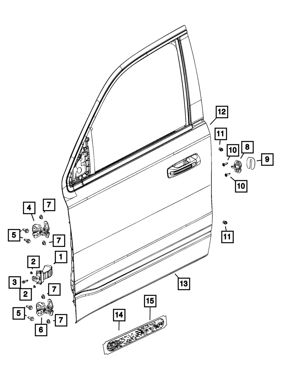 Front Door, Left - Mopar (68570565AC)