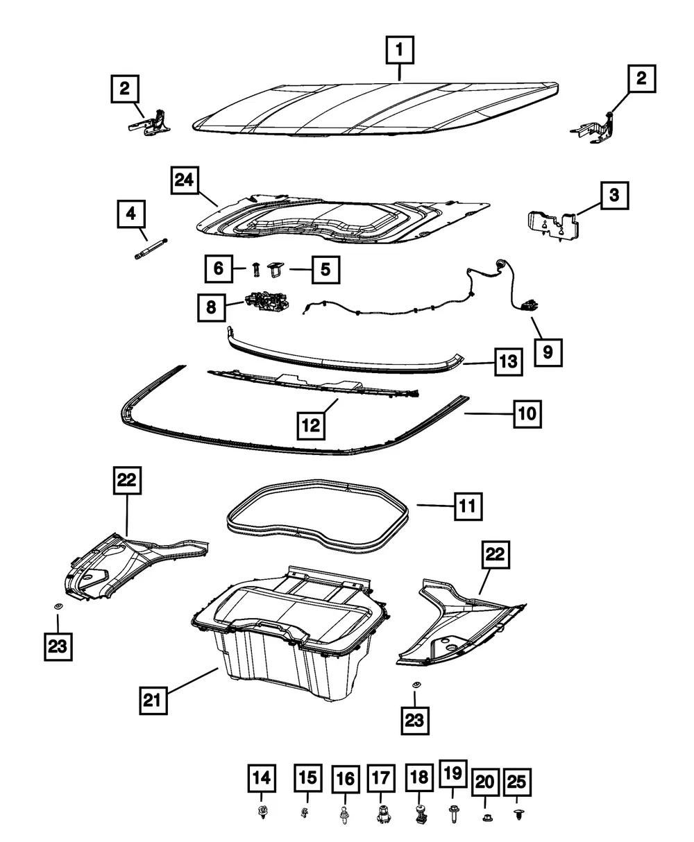 Hood - Mopar (68574175AF)