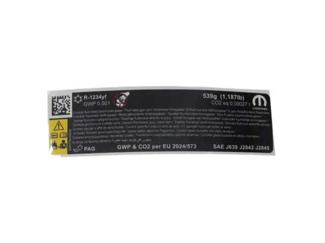 Air Conditioning System Label - Mopar (68575434AC) - view 6