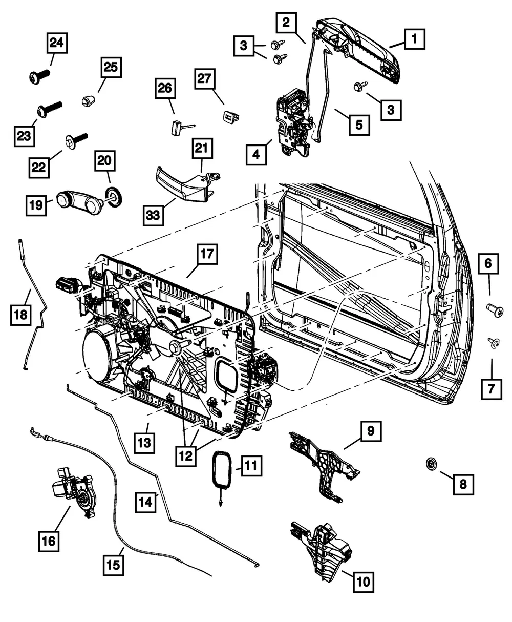 Handle Cover, Right - Mopar (68580004aa)