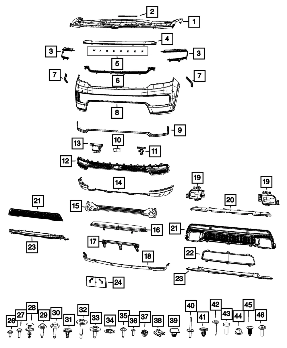 Fascia Molding - Mopar (68582387aa)