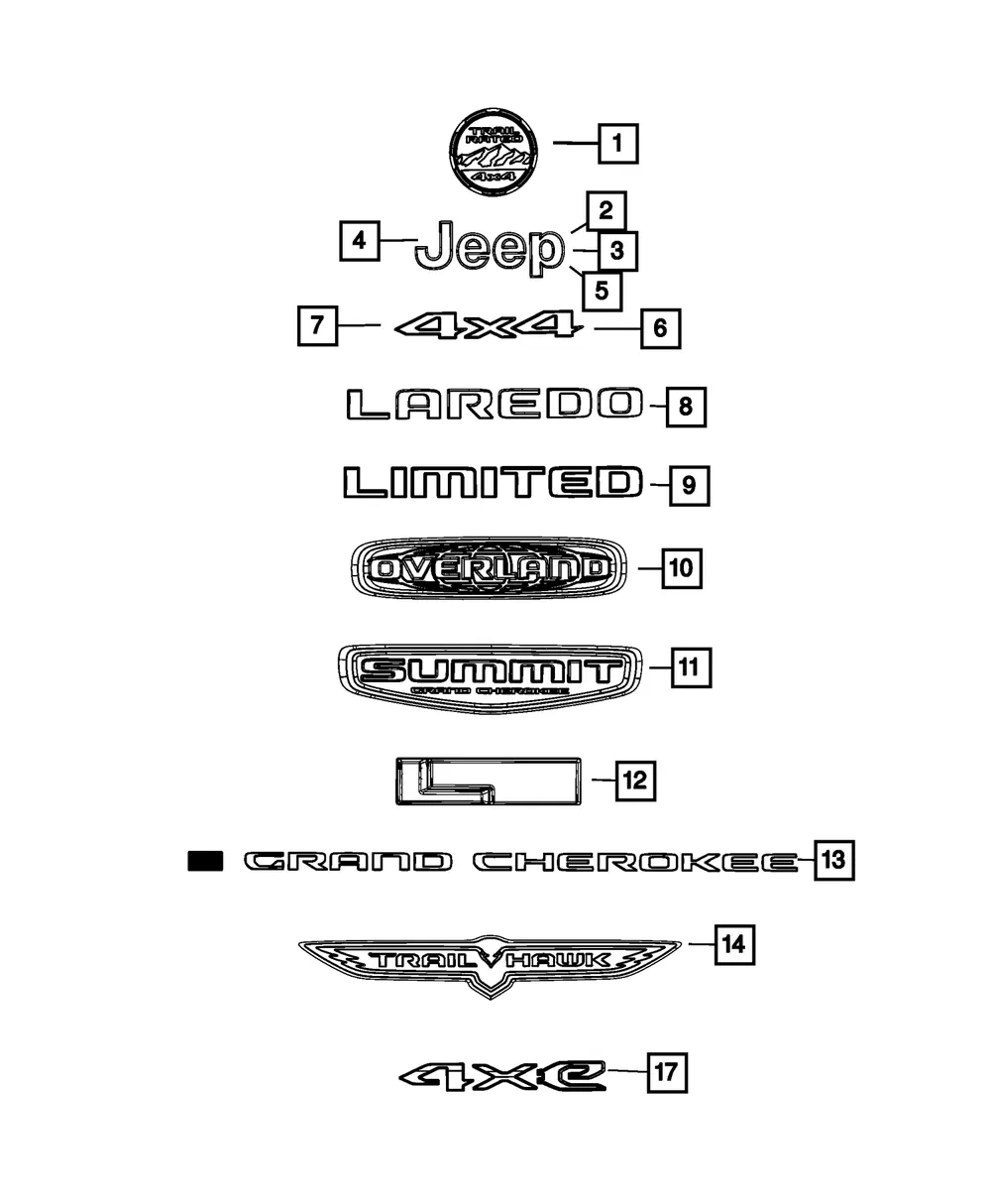 Nameplate - Mopar (68583340aa)