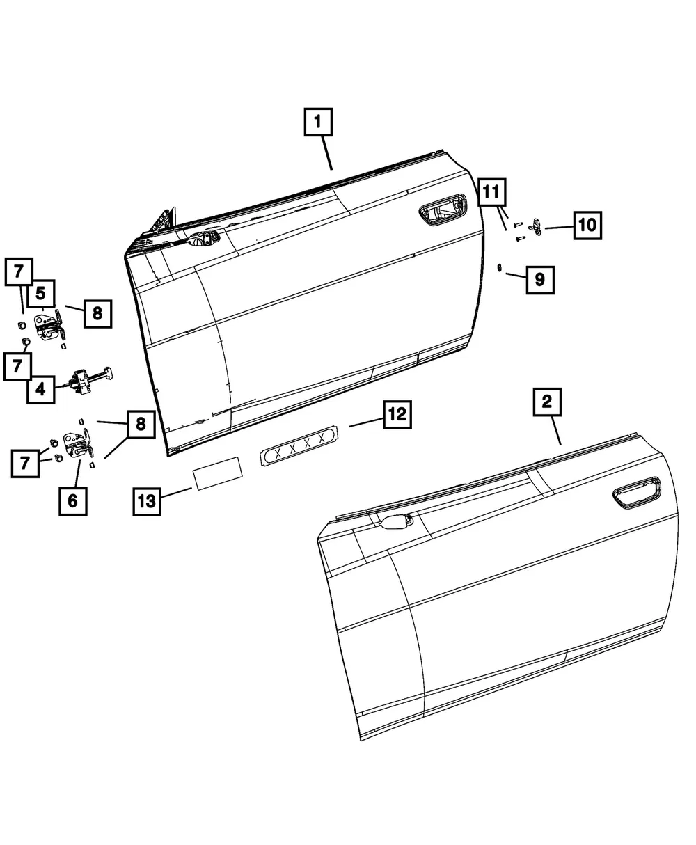 Front Door, Right - Mopar (68586262AF)