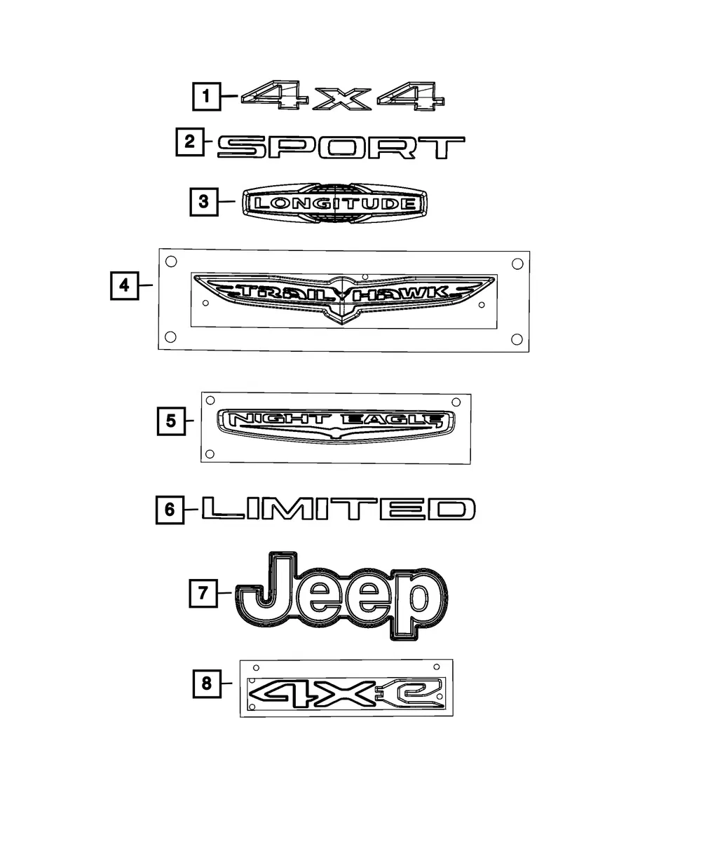 Nameplate - Mopar (68588547aa)