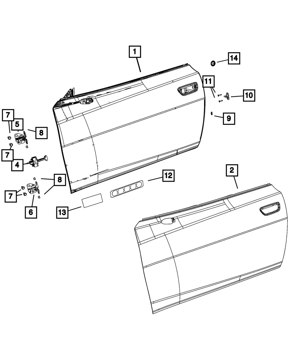 Front Door Check, Right - Mopar (68589644AA)