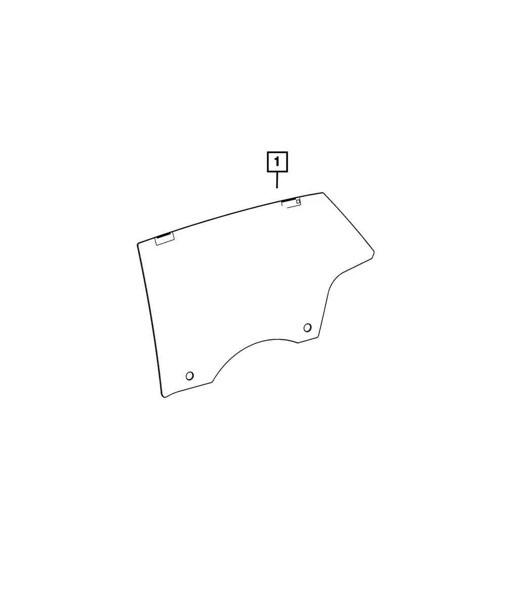 Rear Door Glass, Left - Mopar (68589889AB)