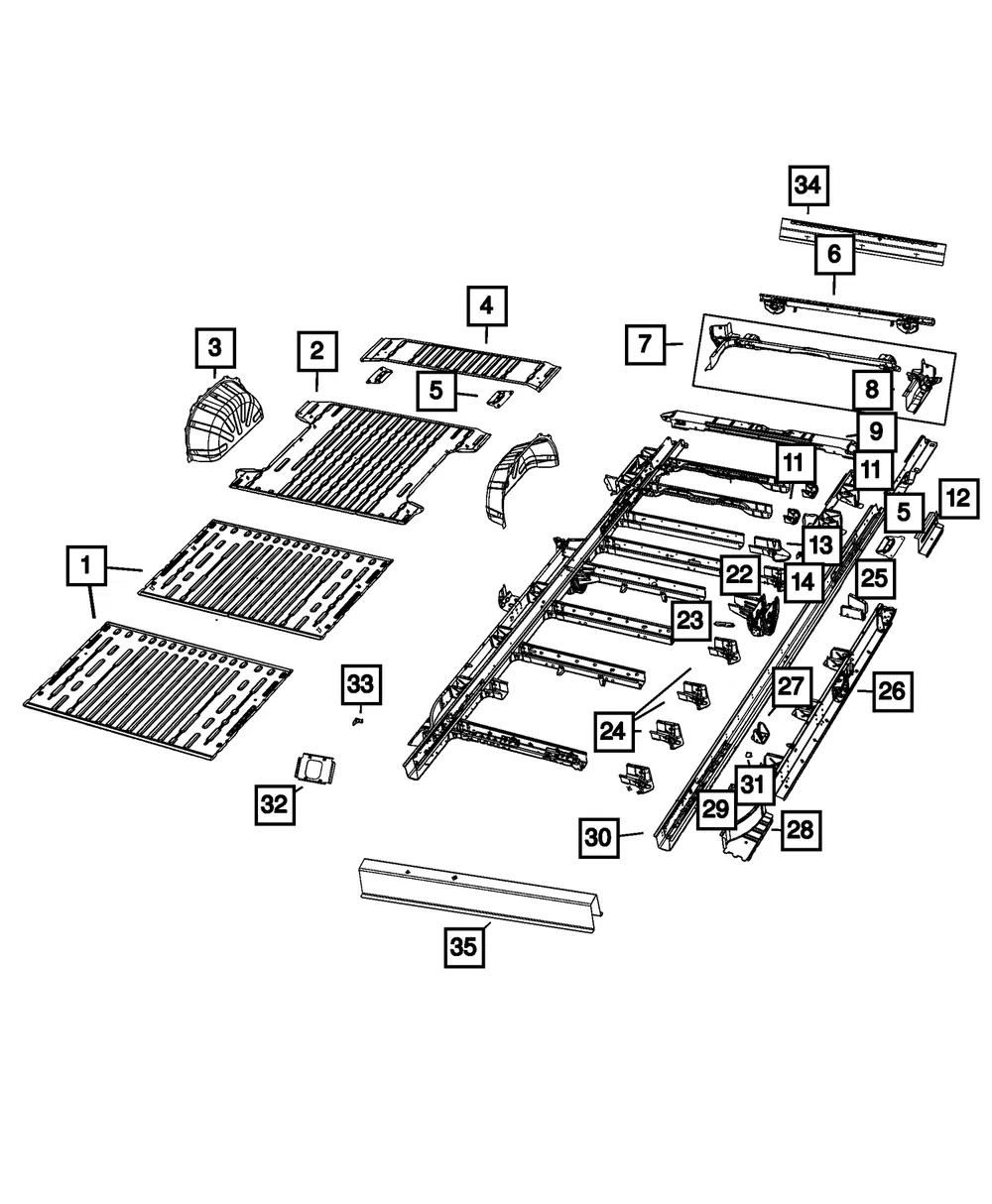 Rear Bumper - Mopar (68590165AA)