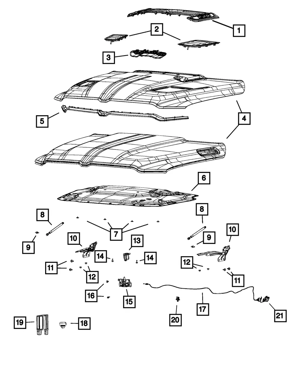 Hood - Mopar (68593973AB)