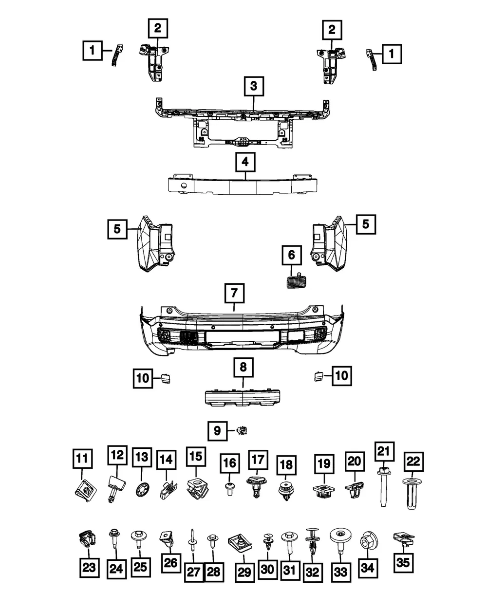 Fascia Support Bracket - Mopar (68595480AB)