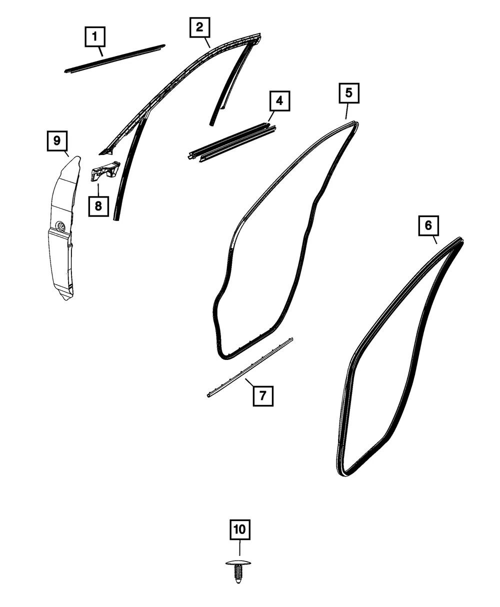 Mirror Flag Foam, Left - Mopar (68598595AA) - view 6