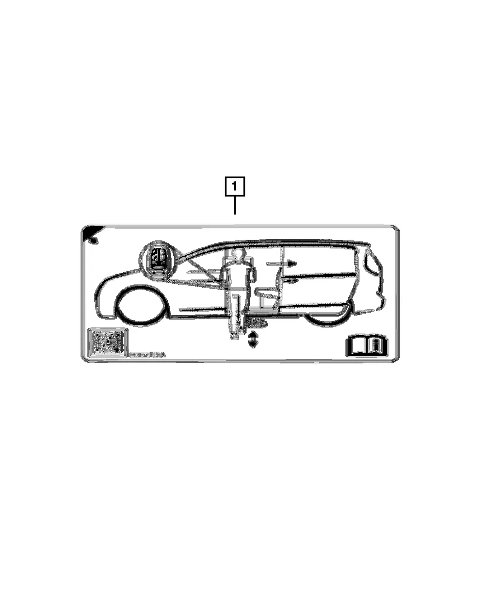 Power Sliding Door Label, Right - Mopar (68599569aa)