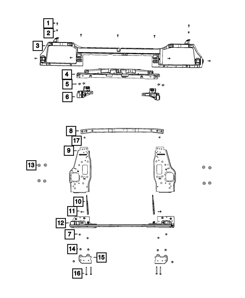 Fascia Support Bracket - Mopar (68601393AB)