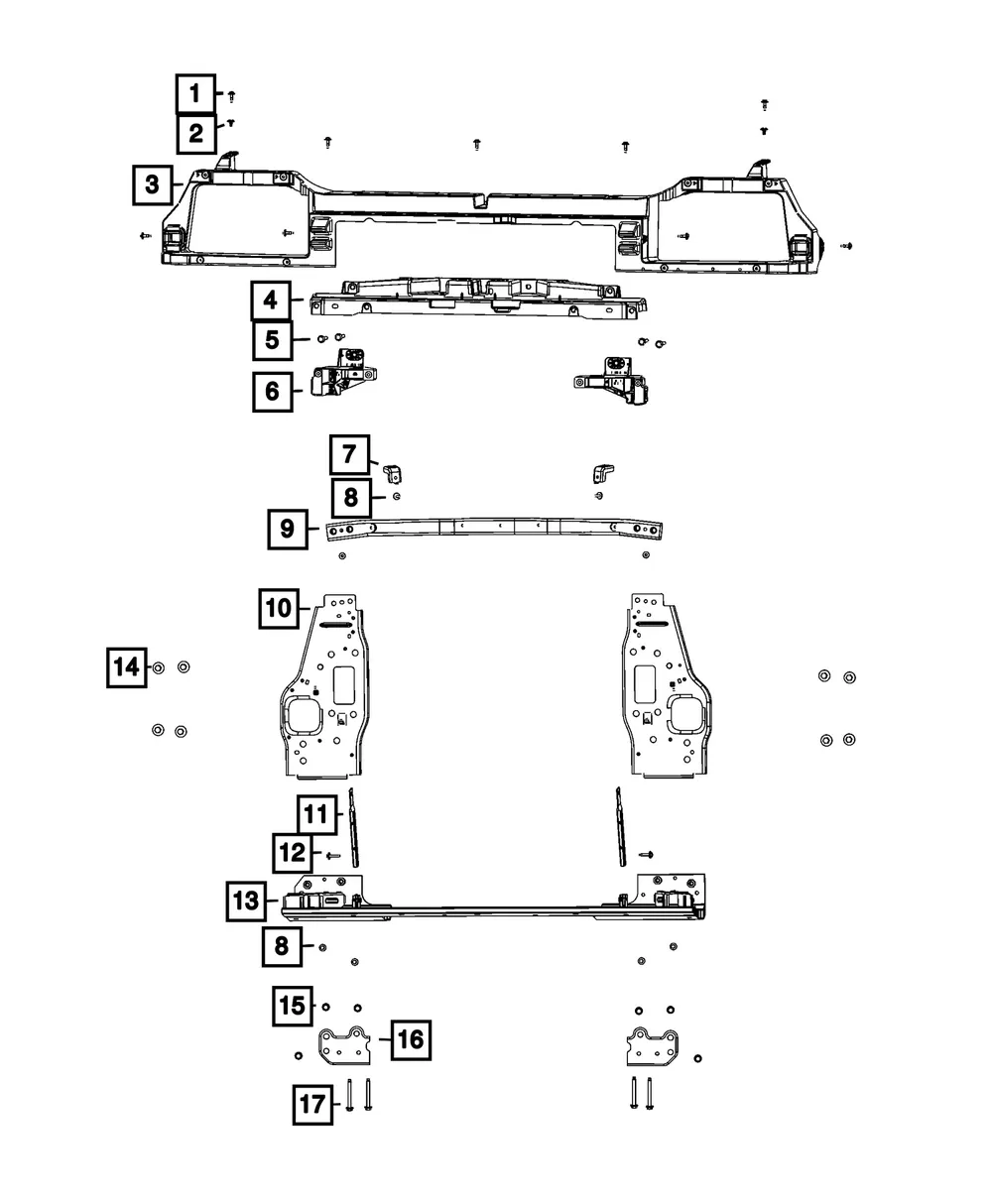 Fascia Support Bracket - Mopar (68601395AA)