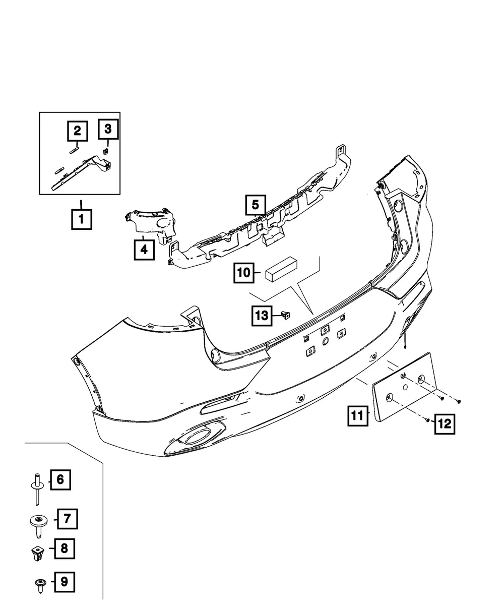 Fascia Bracket, Right - Mopar (68606930aa)