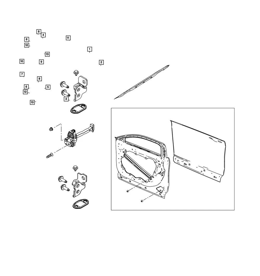 Front Door, Right - Mopar (68606941aa)