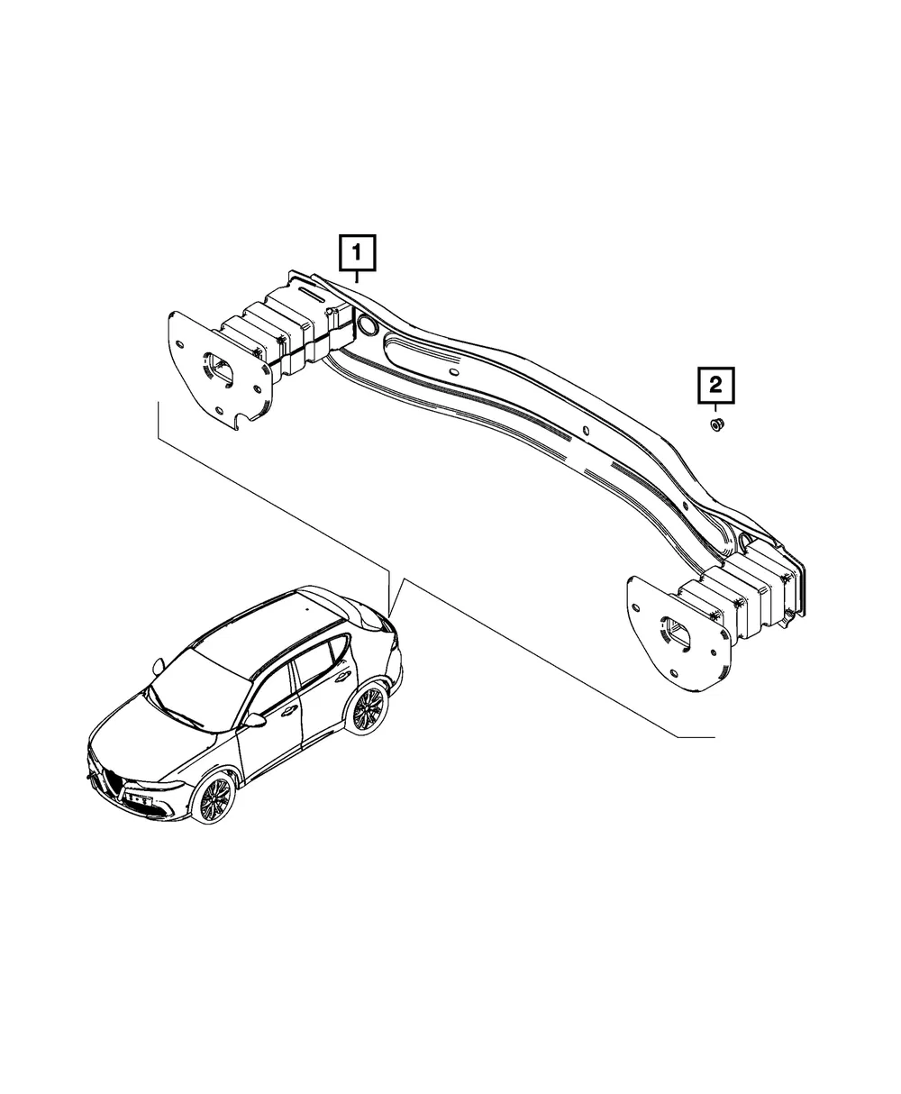 Rear Bumper Beam - Mopar (68610038aa) - view 4