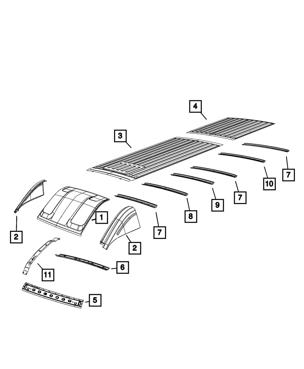 Roof Side Panel, Left - Mopar (68614384AA)