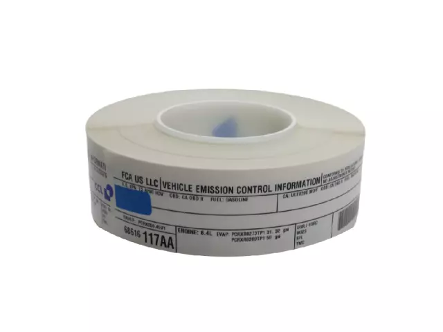Vehicle Emission Control Information Label - Mopar (68616117AA)