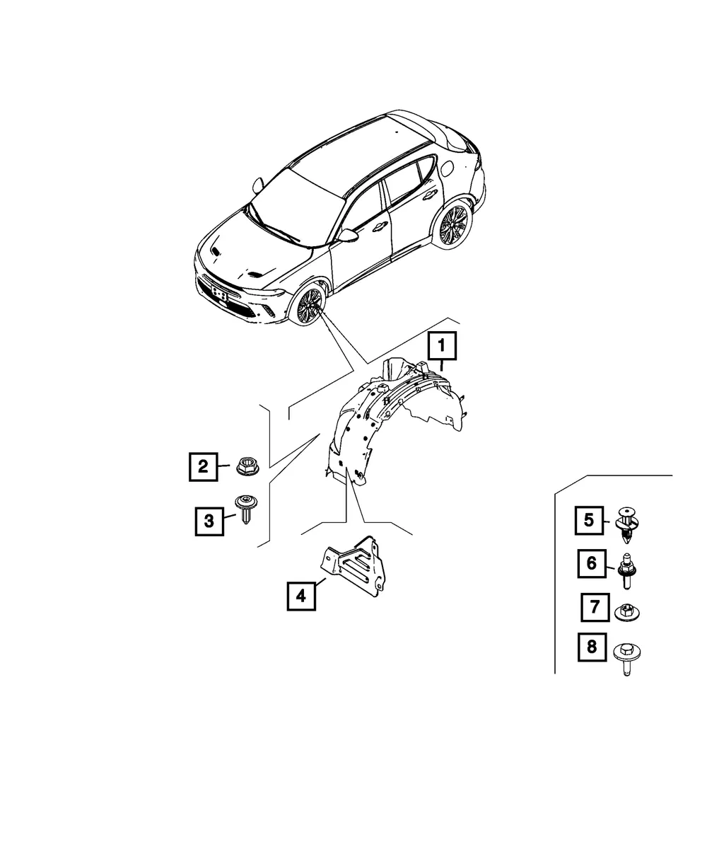 Fender Shield, Right - Mopar (68617708AA)