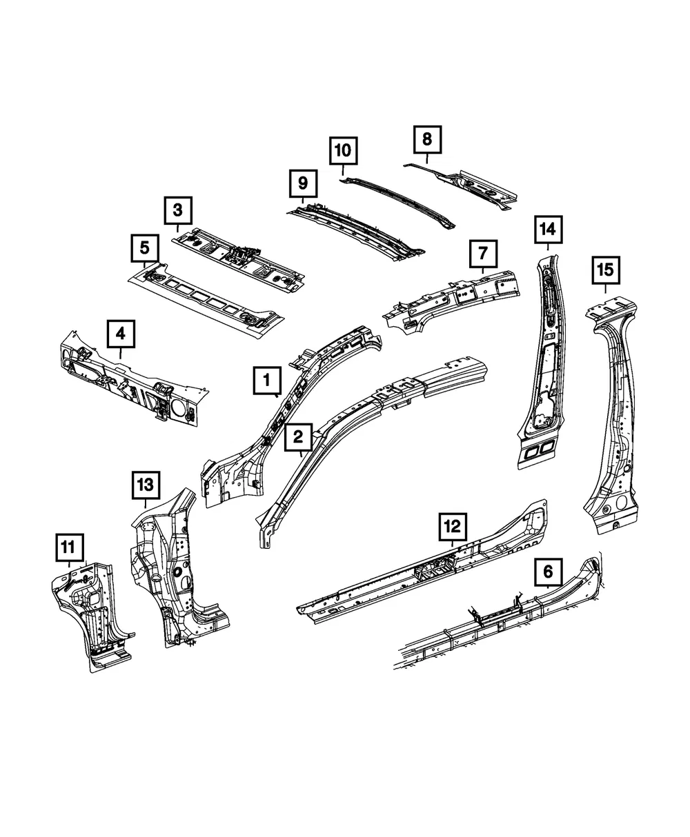 B Pillar Inner Panel, Left - Mopar (68618665AA)