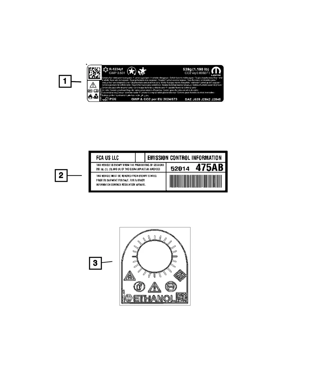 Vehicle Emission Control Information Label - Mopar (68619898AA)