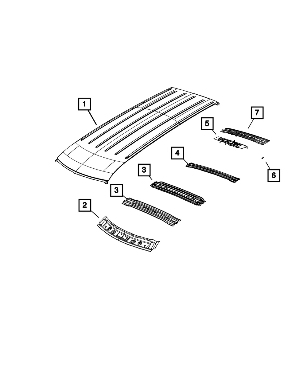 Roof Panel - Mopar (68628255AA)