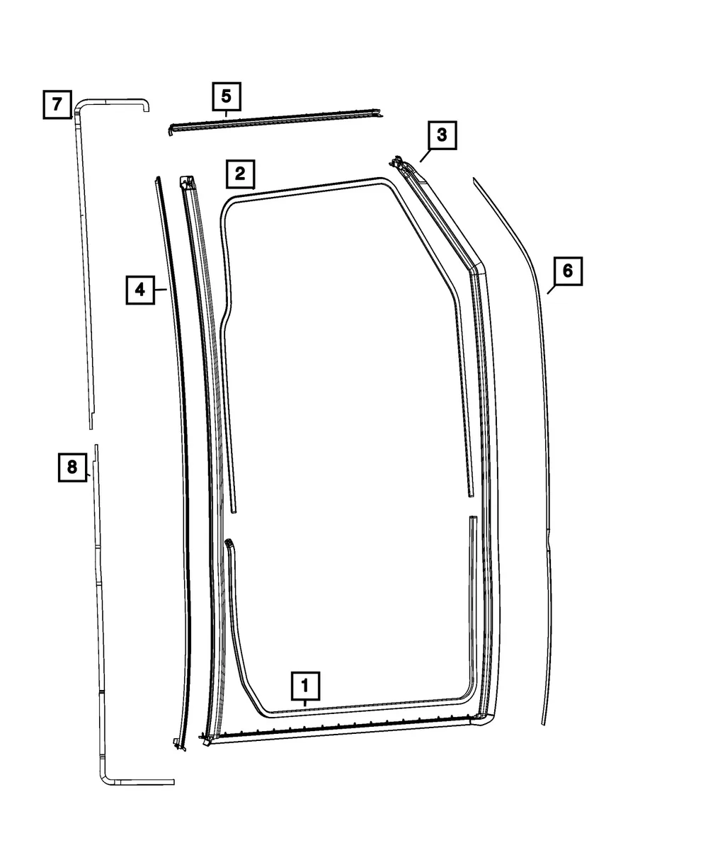 B-Pillar Seal - Mopar (68628304AB) - view 4