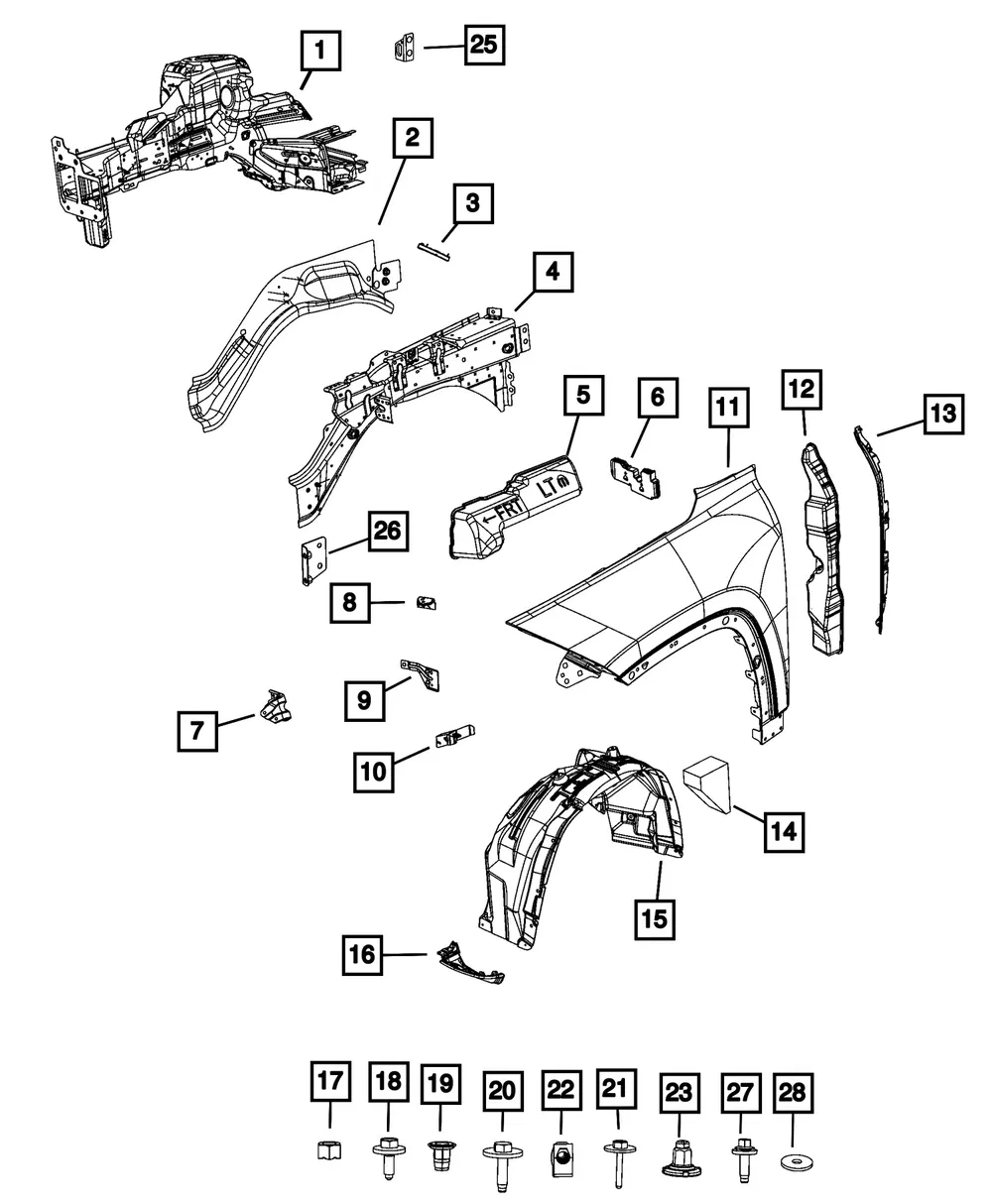 Bumper Bracket, Right - Mopar (68629002AD)