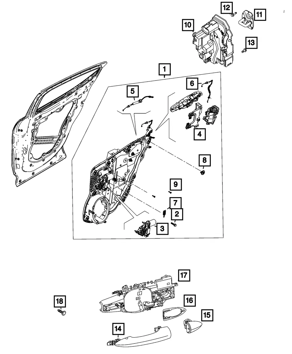 Door Handle Bracket, Right - Mopar (68629771aa)