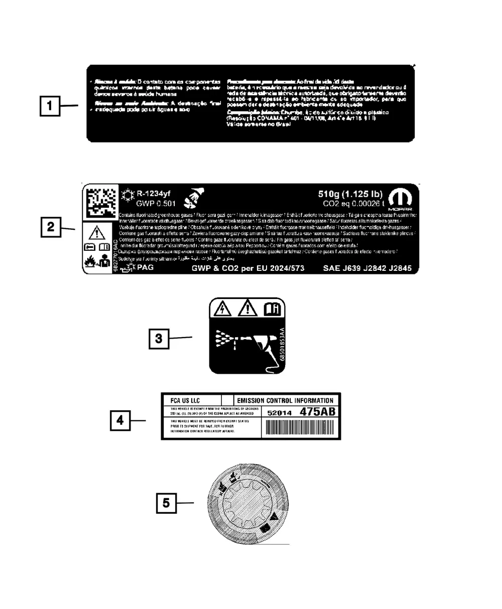Vehicle Emission Control Information Label - Mopar (68636251AA)